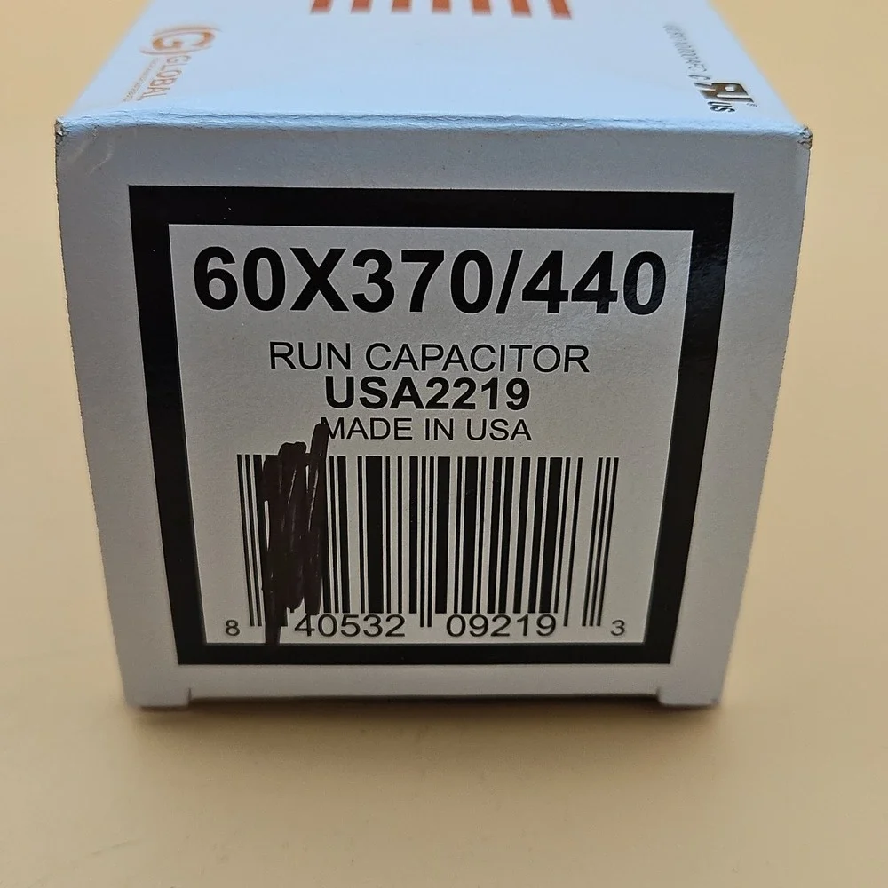 AmRad Round Run Capacitor 60 MFD 370/440 VAC USA2219 Brand New